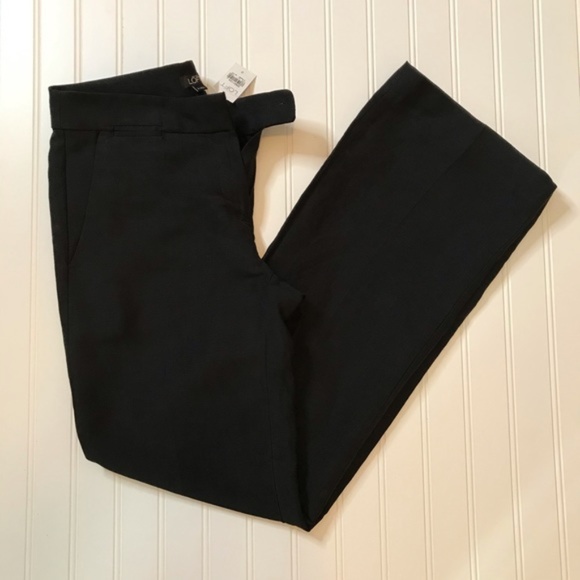 Loft Black Linen Straight Leg Pants Size 0 - Picture 3 of 8